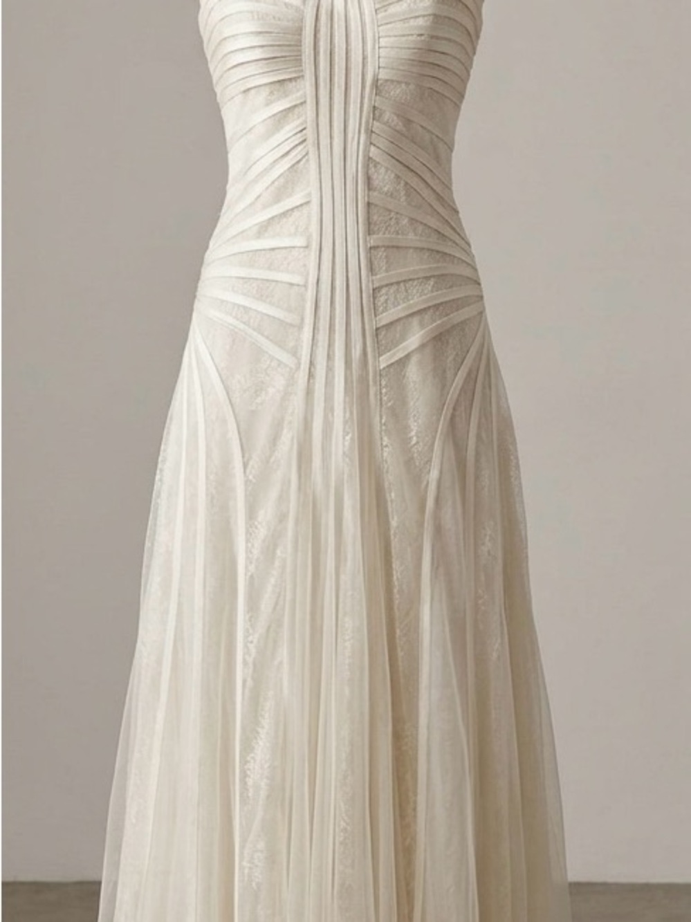 BCBGMAXAZRIA Magnolia Gown Ivory White Pleated Draped Bridal Wedding Dress 12 - Picture 13 of 13